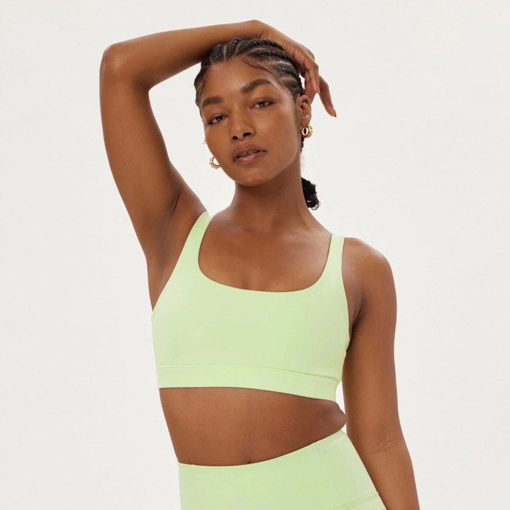 Girlfriend Collective sports bra lime green
